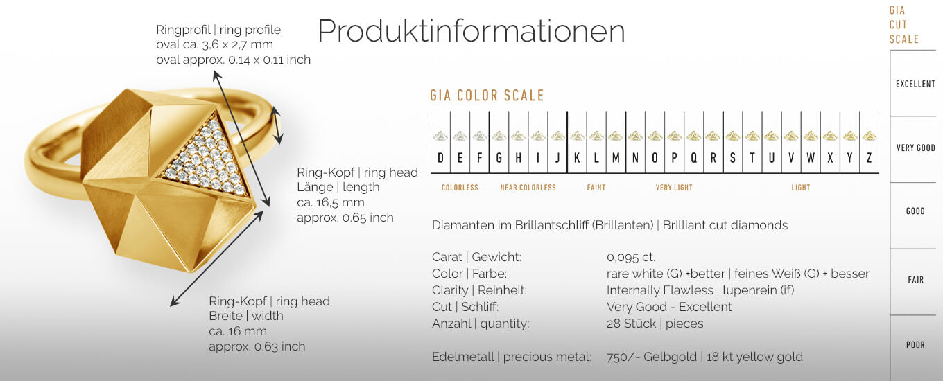 TECTONE | Produktinformation - Ring - 750/- Gelbgold - Diamanten-Brillanten | product-information - ring - 18kt yellow gold - diamonds | SYNO-Schmuck.com