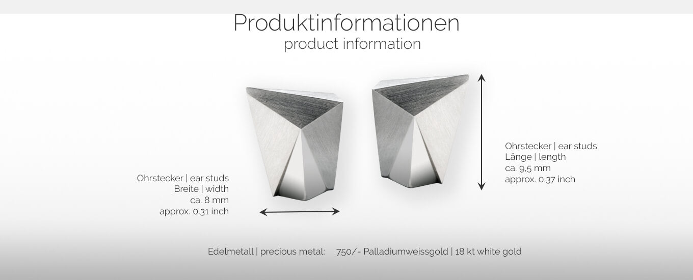 CYLLENA | Produktinformationen - Ohrringe, Ohrstecker - 750/- Weissgold | product-information - 18 kt white gold | SYNO-Schmuck.com