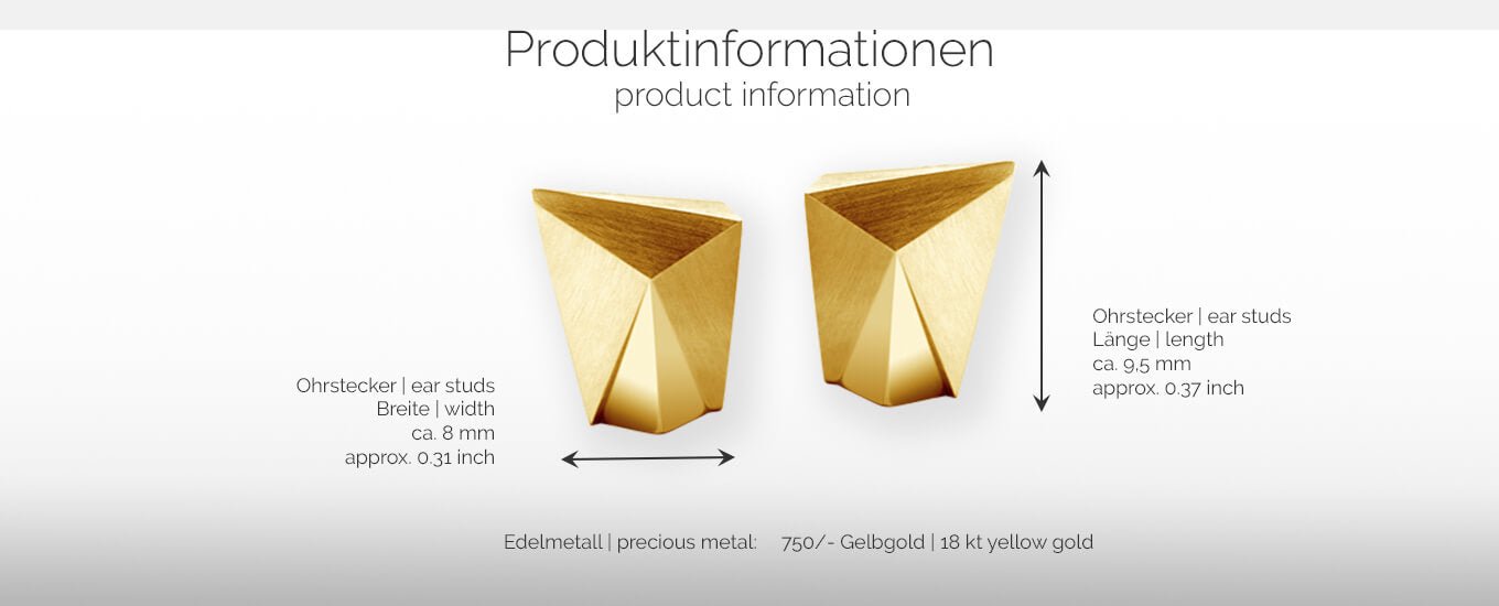 CYLLENA | Produktinformationen - Ohrringe, Ohrstecker - 750/- Gelbgold | product-information - ear studs, earrings - 18 kt yellow gold | SYNO-Schmuck.com