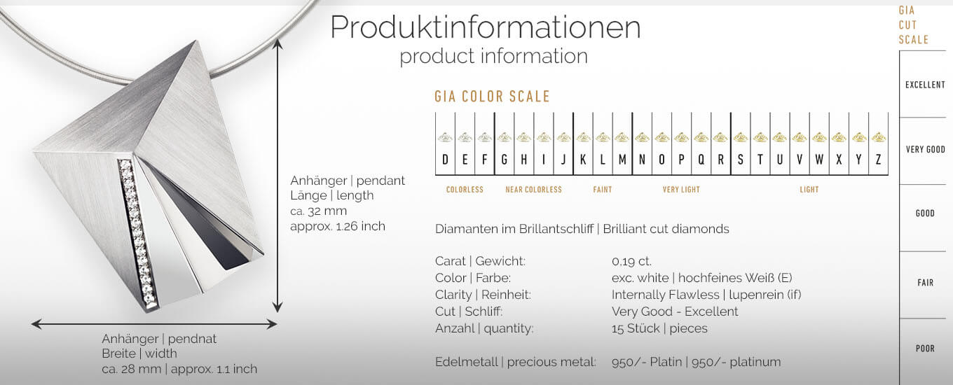 CYLLENA | Produktinformationen - Collier, Kettenanhänger, Kette - 950/- Platin - Diamanten/Brillanten | product-information- pendant, necklace - 950/- platinum - diamonds | SYNO-Schmuck.com