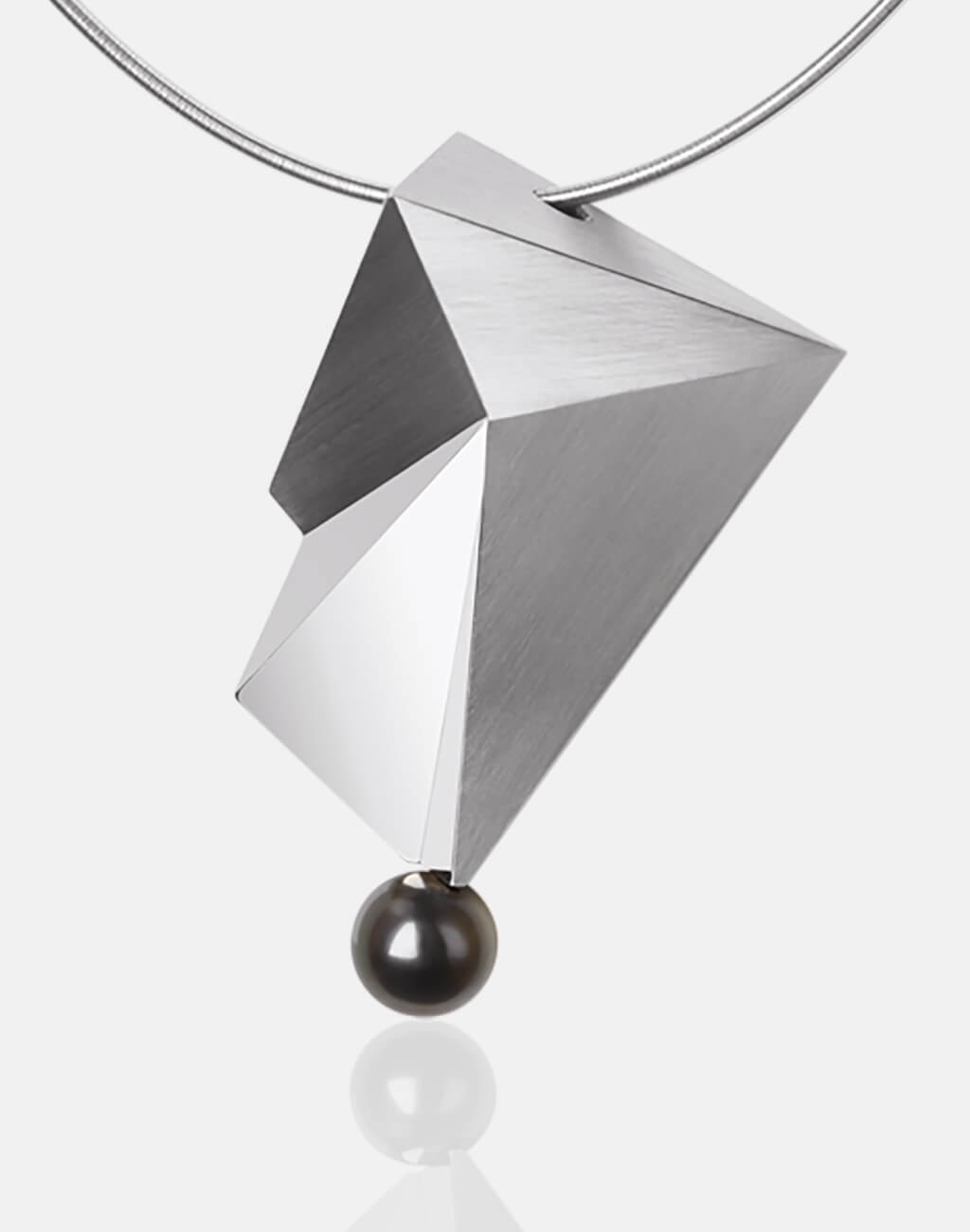 Cyllene | Collier, Kette, Kettenanhänger - 750 Weissgold, Tahitiperle | necklace, pendant - 18kt white gold, tahitian pearl | SYNO-Schmuck.com