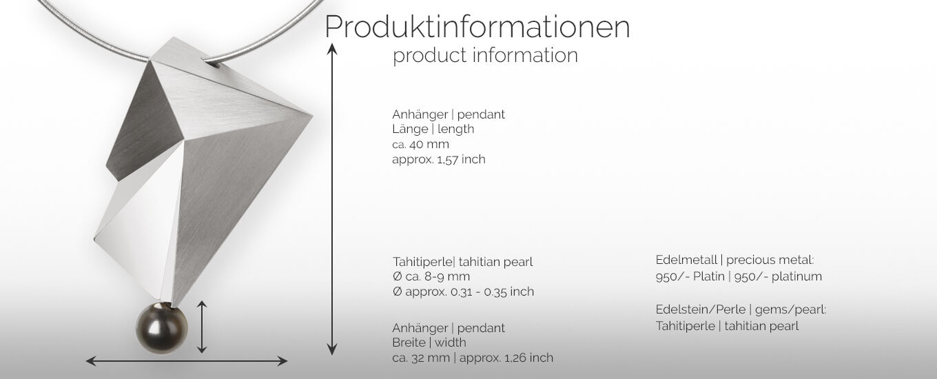 CYLLENE | Produktinformationen - Collier, Kettenanhänger, kette - 950/- Platin - Tahitiperle | product-information - pendant, necklace - 950/- platinum - tahitian pearl | SYNO-Schmuck.com