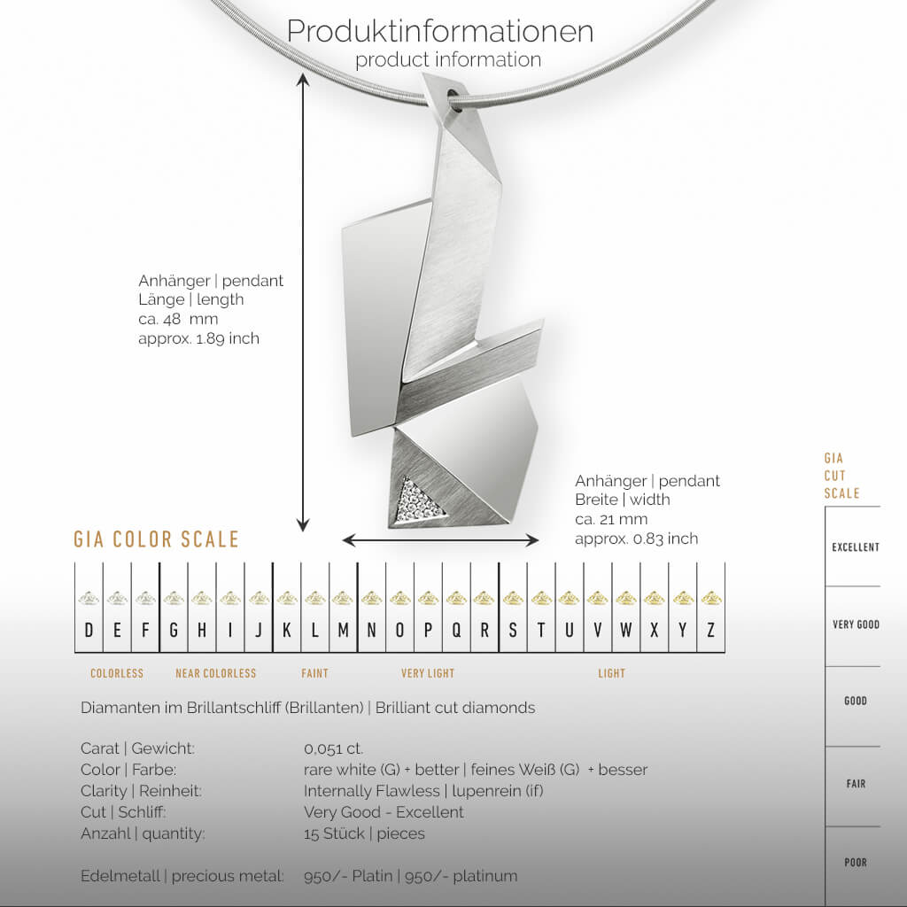 CRYPTONE | Produktinformationen-square - Collier, Kettenanhänger, Kette - 950/- Platin - Diamanten/Brillanten | product-information-square - pendant, necklace - 950/- platinum | SYNO-Schmuck.com