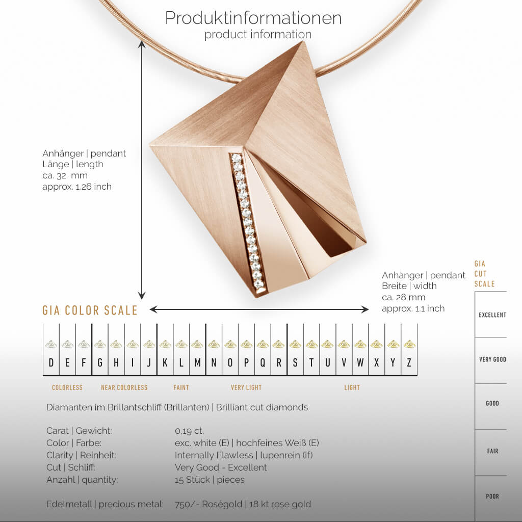 CYLLENA | Produktinformationen-square - Collier, Kettenanhänger, Kette - 750/- Rosegold - Diamanten/Brillanten | product-information-square - pendant, necklace - 18 kt rose gold - diamonds | SYNO-Schmuck.com