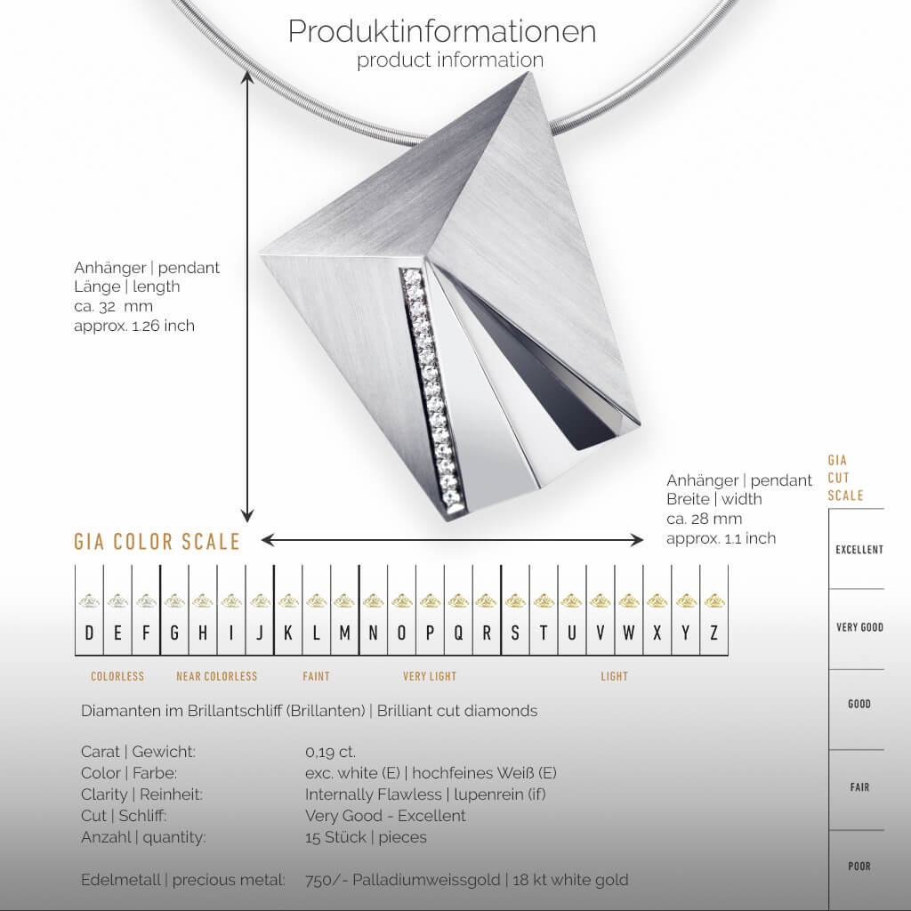 CYLLENA | Produktinformation-square - Collier, Kettenanhänger, Kette - 750/- Weissgold - Diamanten/Brillanten | product-information-square - pendant, necklace - 18 kt white gold - diamonds | SYNO-Schmuck.com