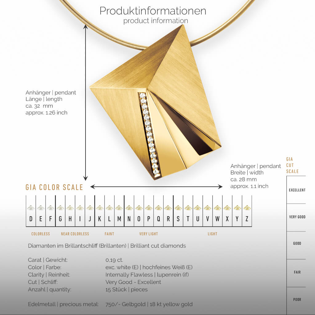 CYLLENA | Porduktinformationen-square - Collier, Kettenanhänger, Kette - 750/- Gelbgold, Brillanten/Diamanten | product-information-square - pendant, necklace - 18 kt yellow gold - diamonds | SYNO-Schmuck.com