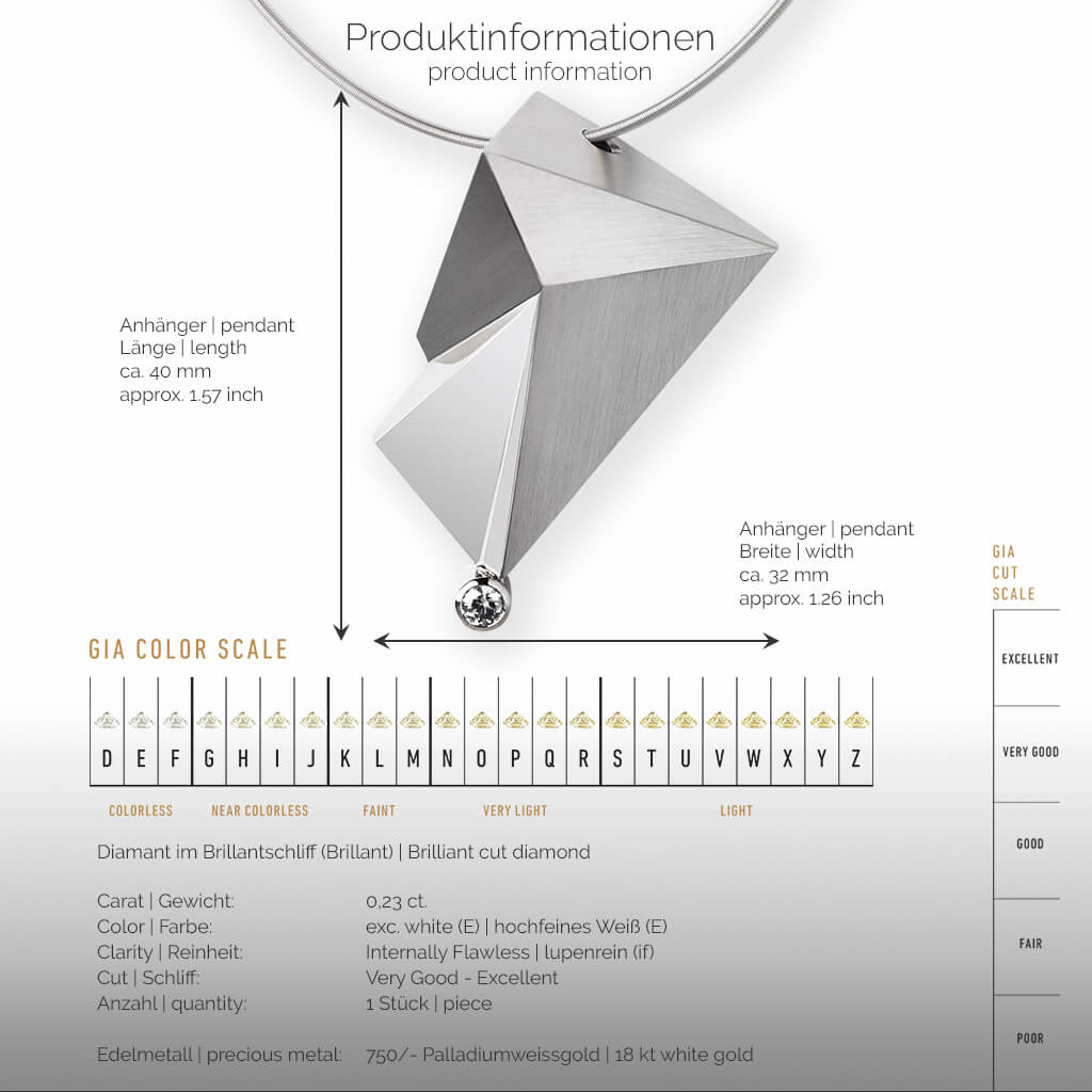 CYLLENE | Produktinformationen-square - Collier, Kettenanhänger, Kette - 750/- Weissgold - Diamanten/Brillanten | product-information-square - pendant, necklace - 18 kt white gold - diamonds | SYNO-Schmuck.com