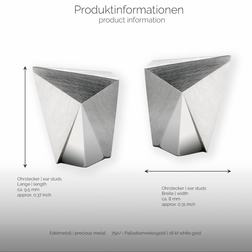 CYLLENA | Produktinformationen-square - Ohrringe, Ohrstecker - 750/- Weissgold | product-information-square - 18 kt white gold | SYNO-Schmuck.com