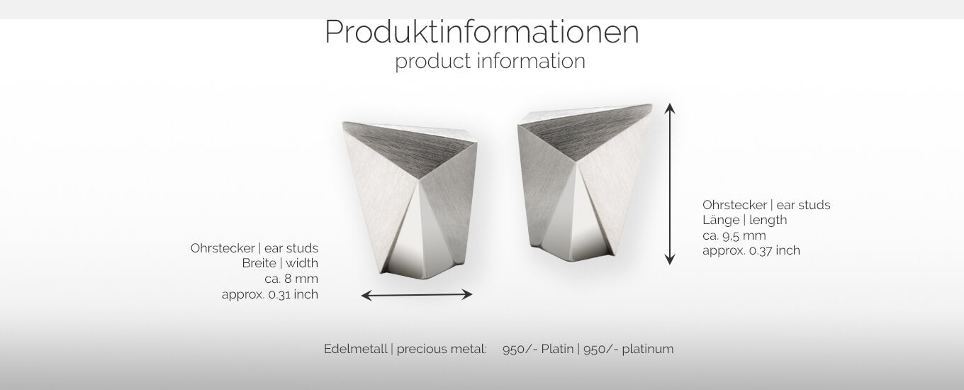 CYLLENA | Produktinformationen - Ohrringe, Ohrstecker - 950/- Platin | product-information - ear studs, earrings - 950/- platinum | SYNO-Schmuck.com
