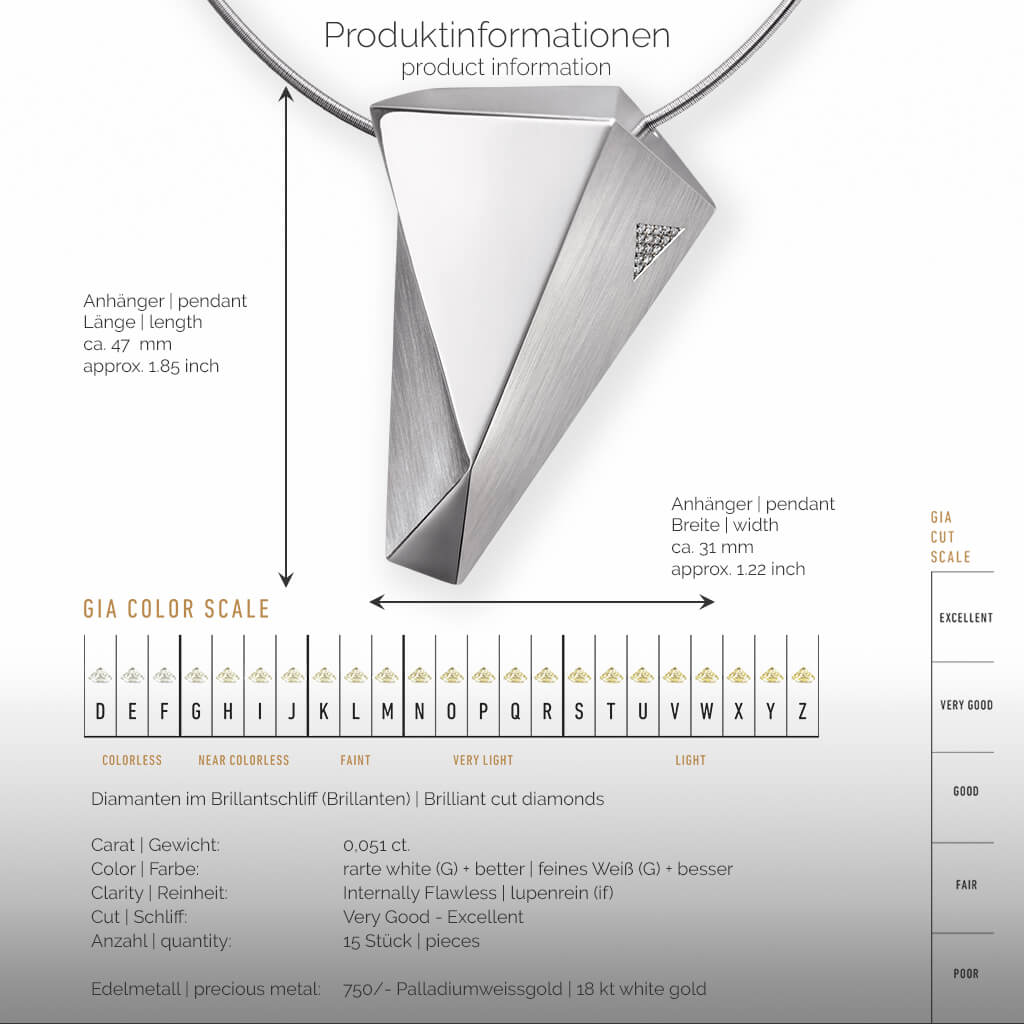 STEALTH | Produktinformationen-square - Collier, Kettenanhänger, Kette - 750/- Weissgold - Diamanten/Brillanten | product-informationen-square - pendant, necklace - 18 kt white gold - diamonds | SYNO-Schmuck.com