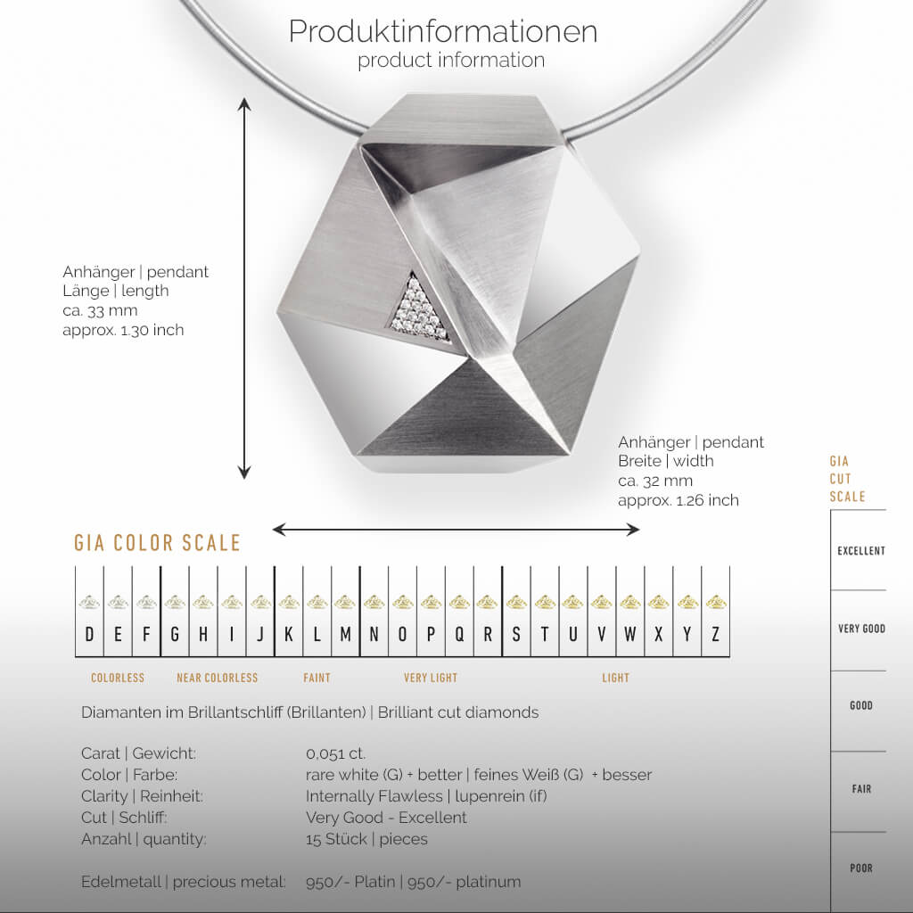 TECTONE | Produktinformationen-square - Collier, Kettenanhänger, Kette - 950/- Platin - Diamanten/Brillanten | product-informations-square - pendant, necklace - 950/- platinum - diamonds | SYNO-Schmuck.com
