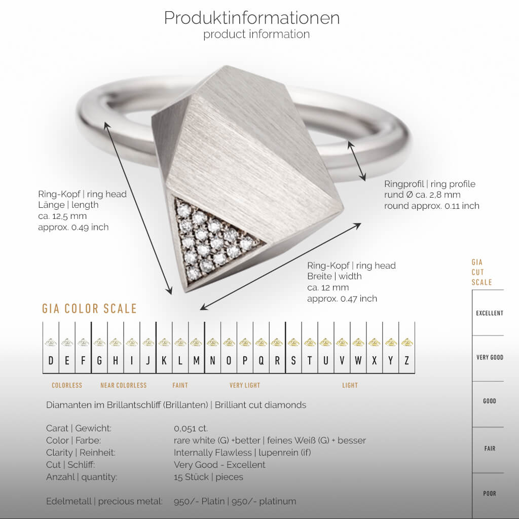 UFO | Produktinformationen-square - Ring - 950/- Platin - Diamanten/Brillanten | product-information-square - ring - 950/- platinum - diamonds | SYNO-Schmuck.com