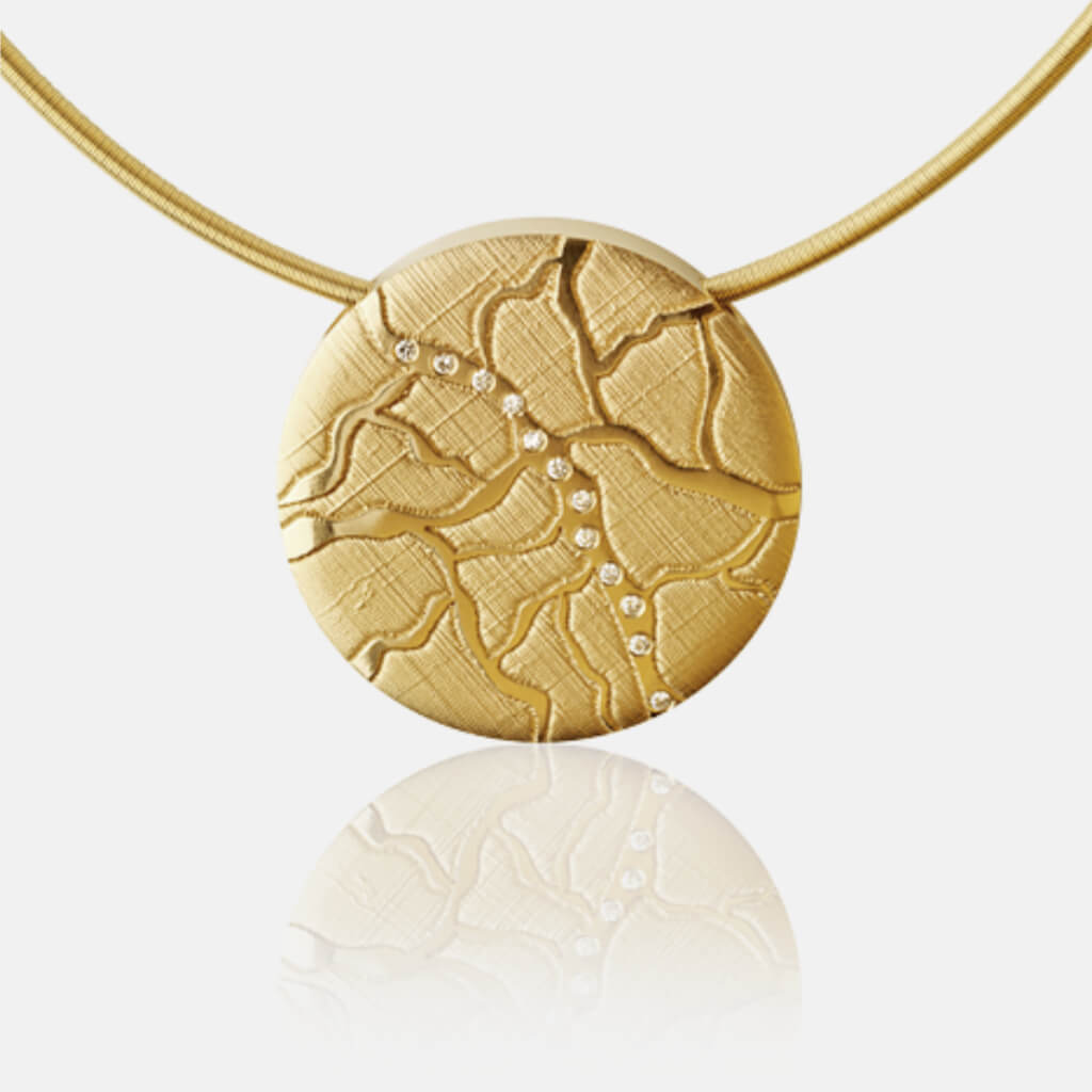 Colima | Collier, Kette, Kettenanhänger - 750 Gelbgold, Diamanten-Brillanten | necklace, pendant - 18kt yellow gold, diamonds | SYNO-Schmuck.com