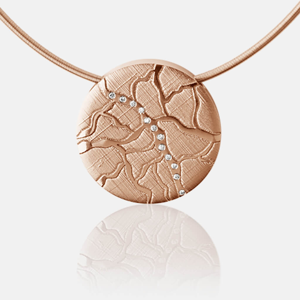Colima | Collier, Kette, Kettenanhänger - 750 Roségold, Diamanten-Brillanten | necklace, pendant - 18kt rose gold, diamonds | SYNO-Schmuck.com