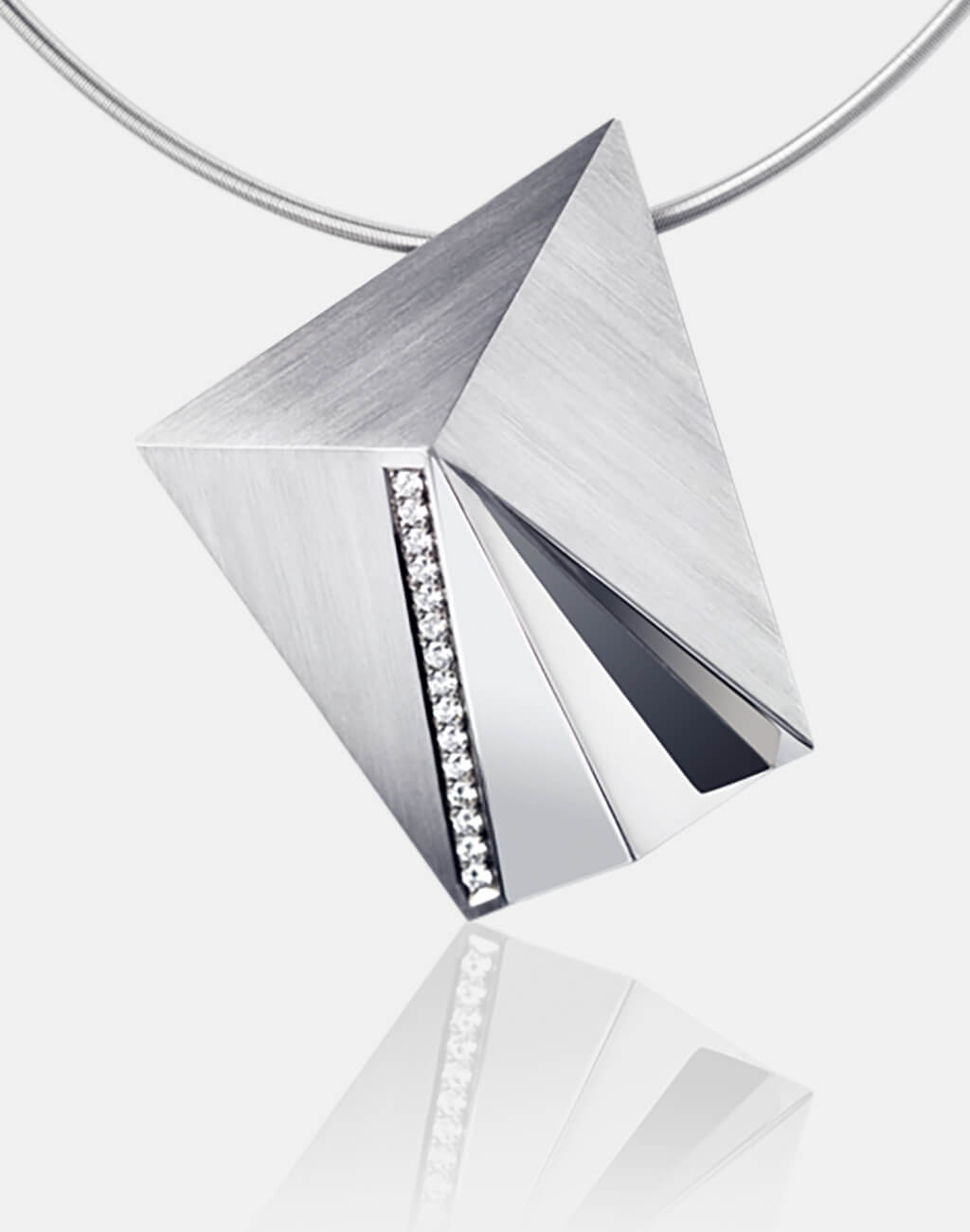 Cyllena | Collier, Kette, Kettenanhänger - 750/- Weissgold, Diamanten-Brillanten | necklace, pendant - 18kt white gold, diamonds | SYNO-Schmuck.com