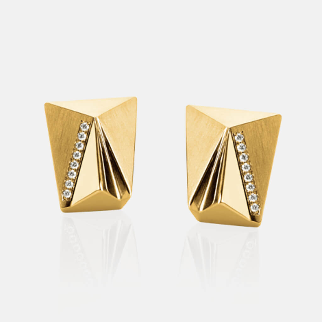 Cyllena | Ohrringe, Ohrstecker - 750 Gelbgold, Diamanten-Brillanten | ear-studs, earrings - 18kt yellow gold, diamonds | SYNO-Schmuck.com