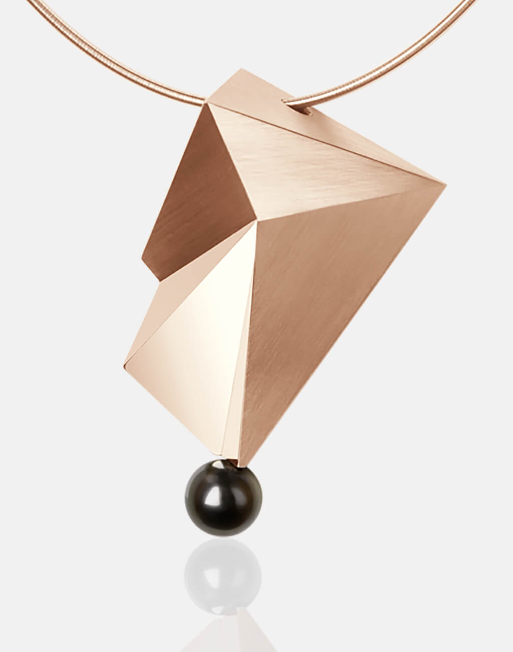 Cyllene | Collier, Kette, Kettenanhänger - 750 Roségold, Tahitiperle | necklace, pendant - 18kt rose gold, tahitian pearl | SYNO-Schmuck.com