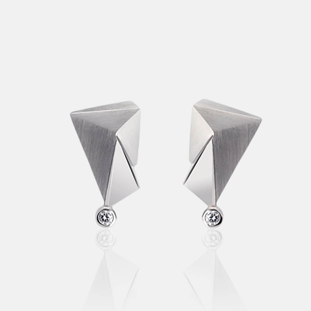Cyllene | Ohrringe, Ohrstecker - 750 Weissgold, Diamanten-Brillanten | ear-studs, earrings - 18kt white gold, diamonds | SYNO-Schmuck.com