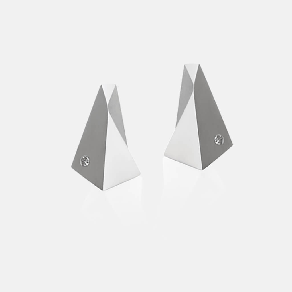 Stealth | Ohrringe, Ohrstecker - 750 Weissgold, Diamanten-Brillanten | ear-studs, earrings - 18kt white gold, diamonds | SYNO-Schmuck.com