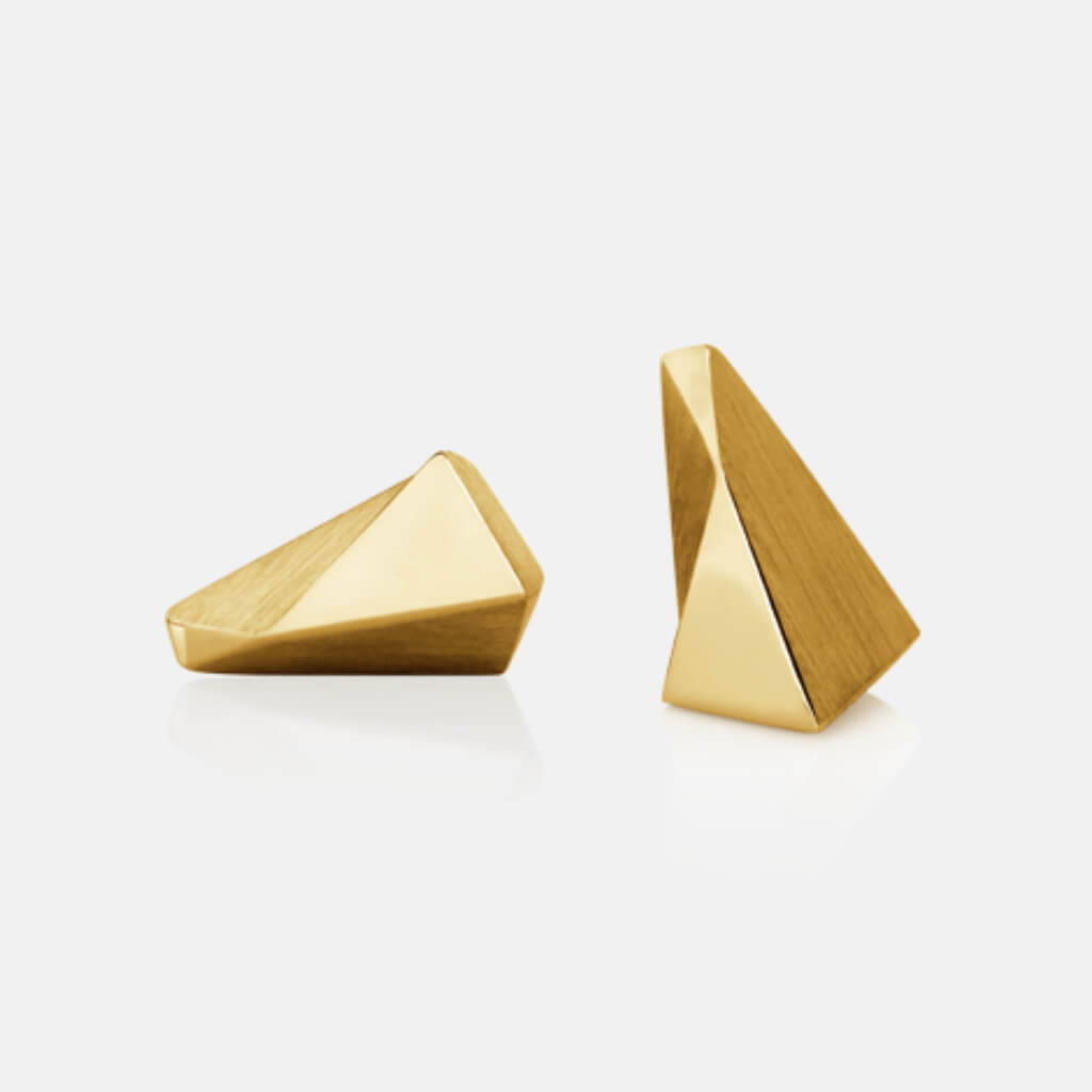 Stealth | Ohrringe, Ohrstecker - 750 Gelbgold | ear-studs, earrings - 18kt yellow gold | SYNO-Schmuck.com