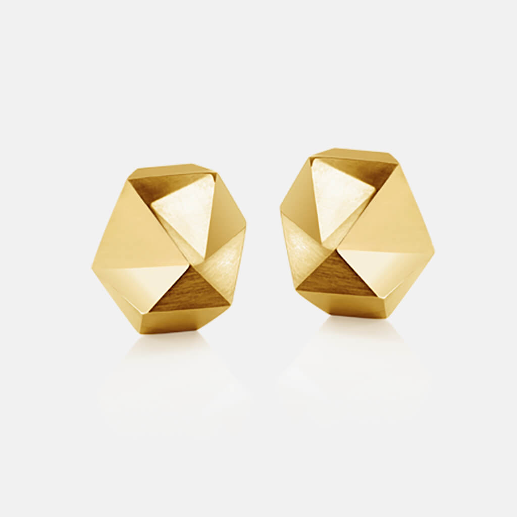 Tectone | Ohrringe, Ohrstecker - 750 Gelbgold, Diamanten-Brillanten | ear-studs, earrings - 18kt yellow gold, diamonds | SYNO-Schmuck.com