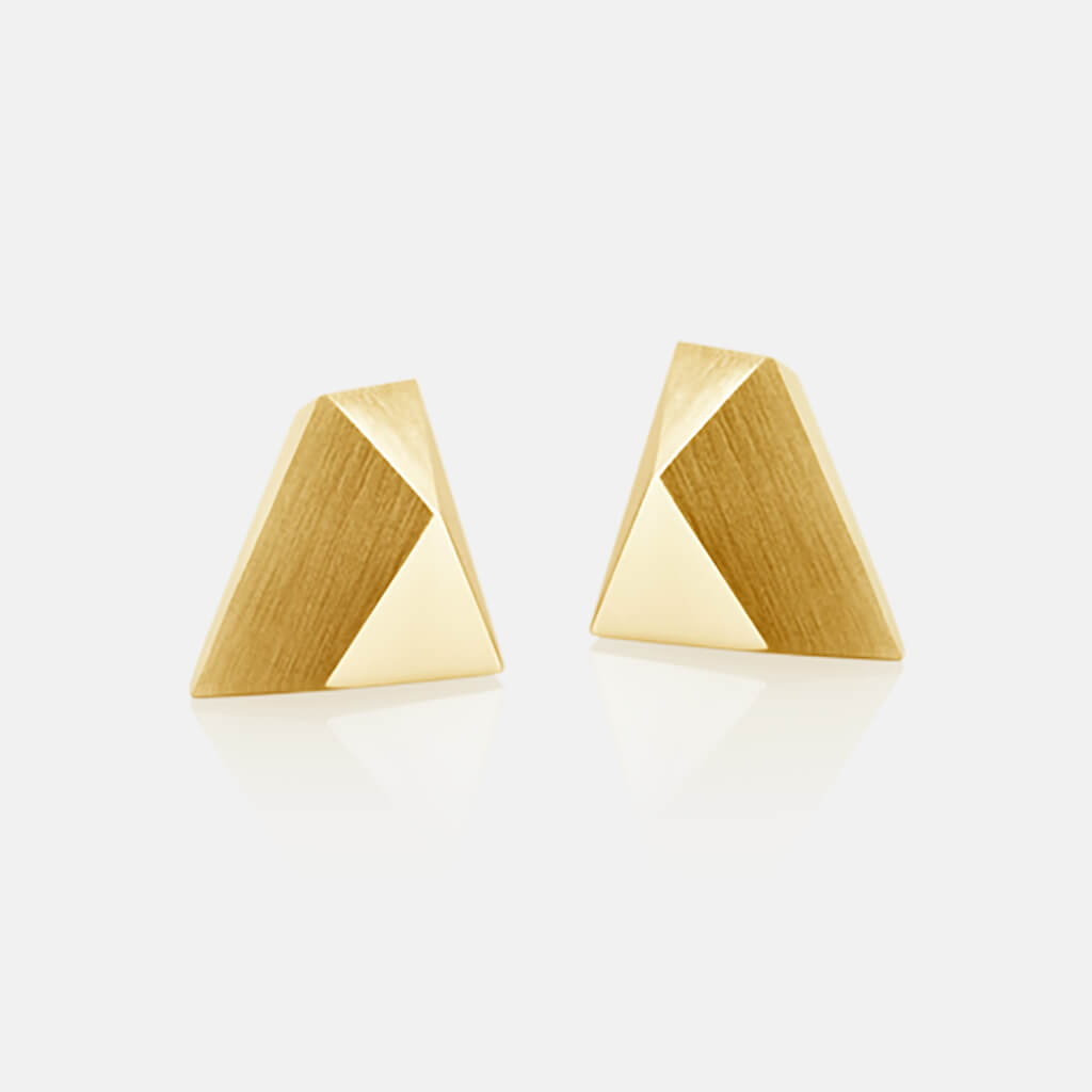 Ufo | Ohrringe, Ohrstecker - 750 Gelbgold | ear-studs, earrings - 18kt yellow gold | SYNO-Schmuck.com