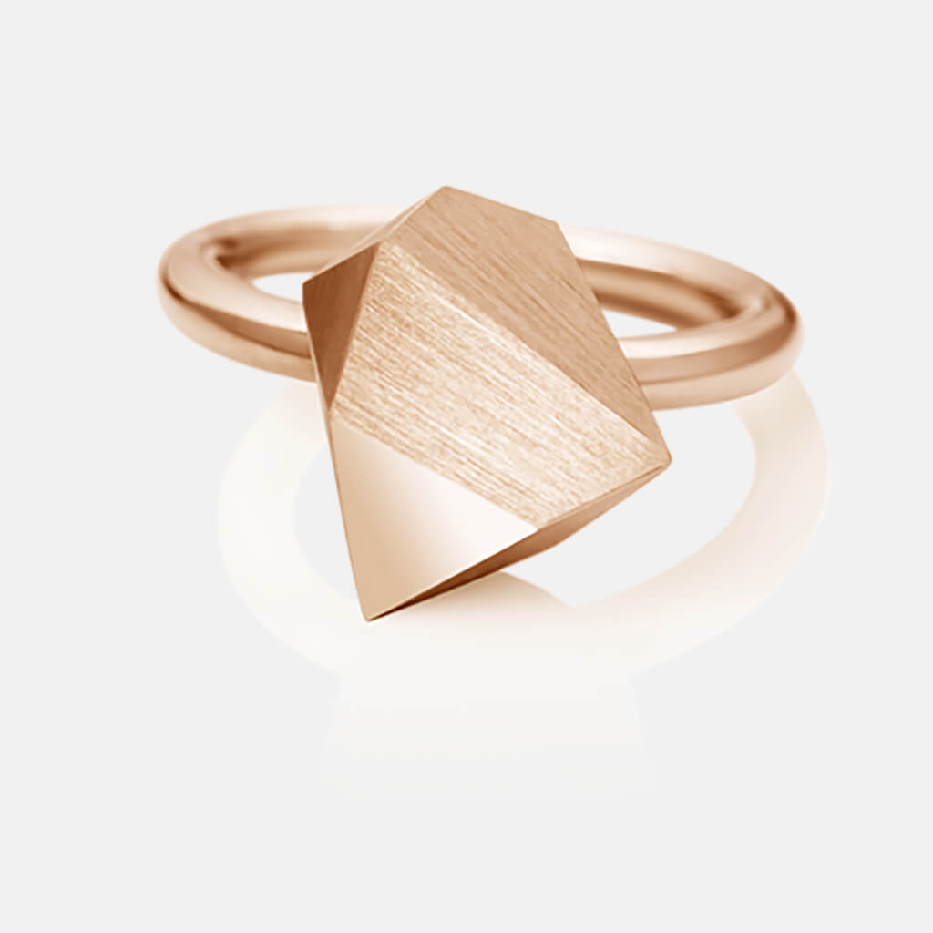 Ufo | Ring - 750 Roségold, Diamanten-Brillanten | ring - 18kt rose gold, diamonds | SYNO-Schmuck.com